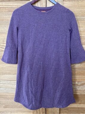 Harper Canyon Purple Bell-Sleeve A-Line Dress Girls L 10/12